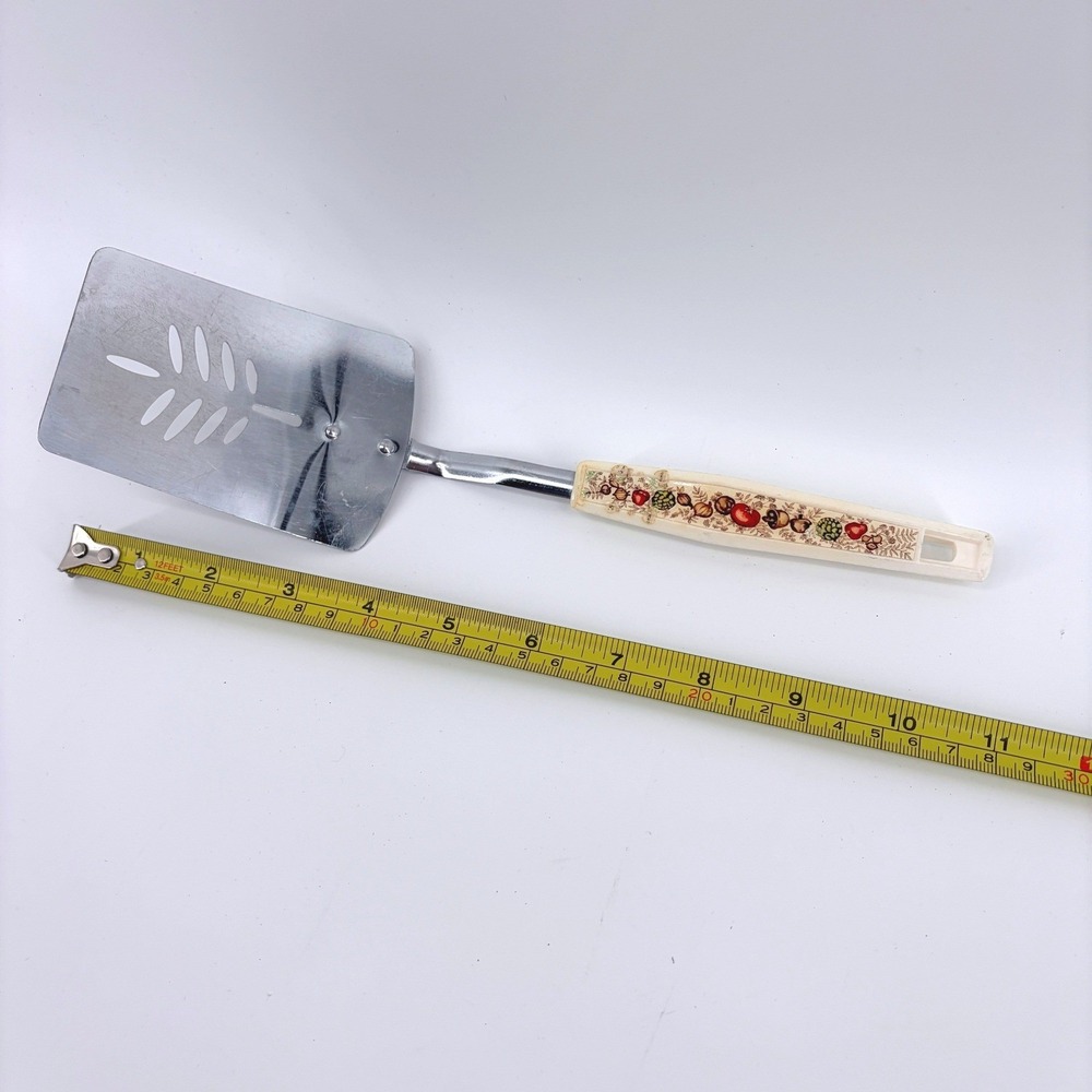 Vintage Ekco Spice of Life Slotted Metal Spatula Retro‎ Kitchen Utensil